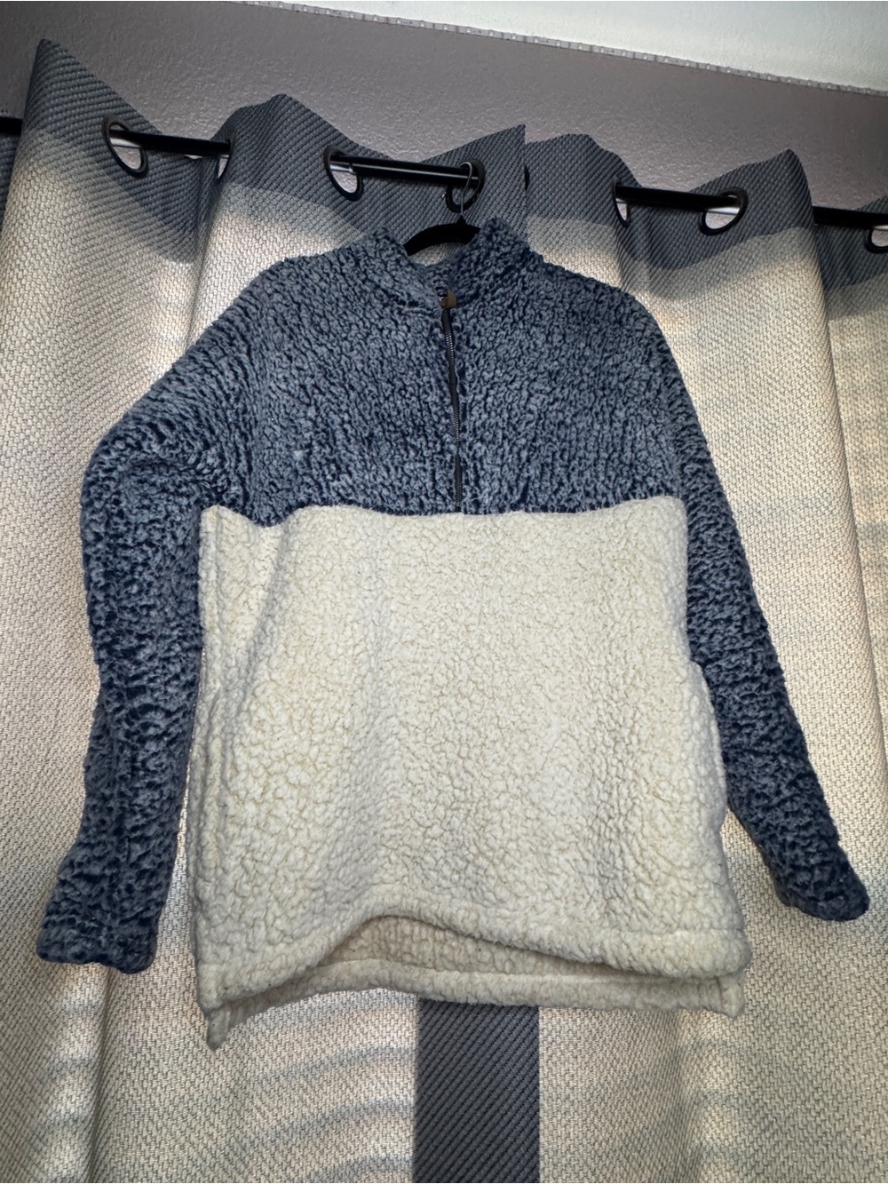 Time & Tru Blue & White Sherpa Jacket